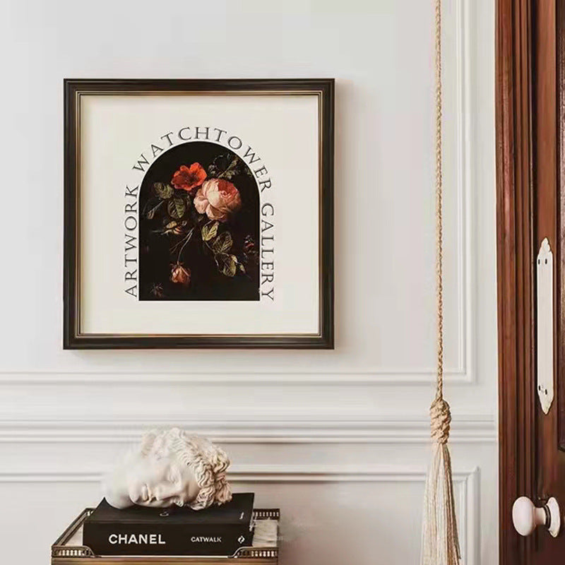 Framed Vintage Art Print with Woman at Piano