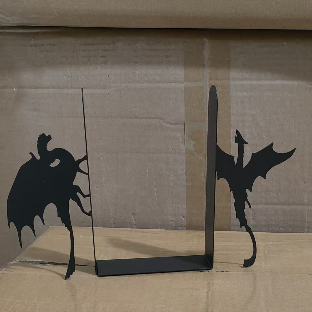 Cat-Shaped Bookend Set