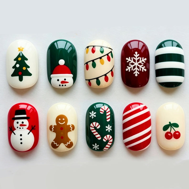Festive Holiday Nail Art Set Bowlift