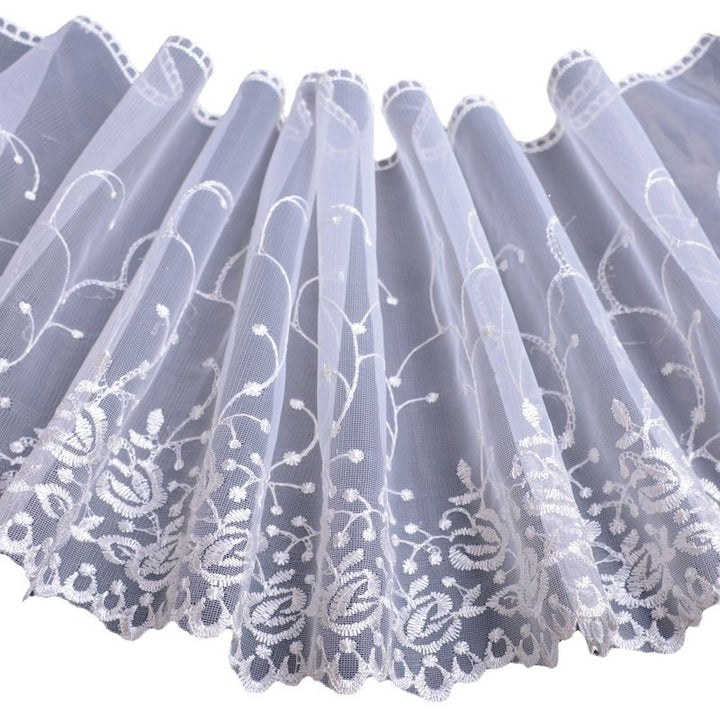 Elegant Embroidered Curtain Bowlift