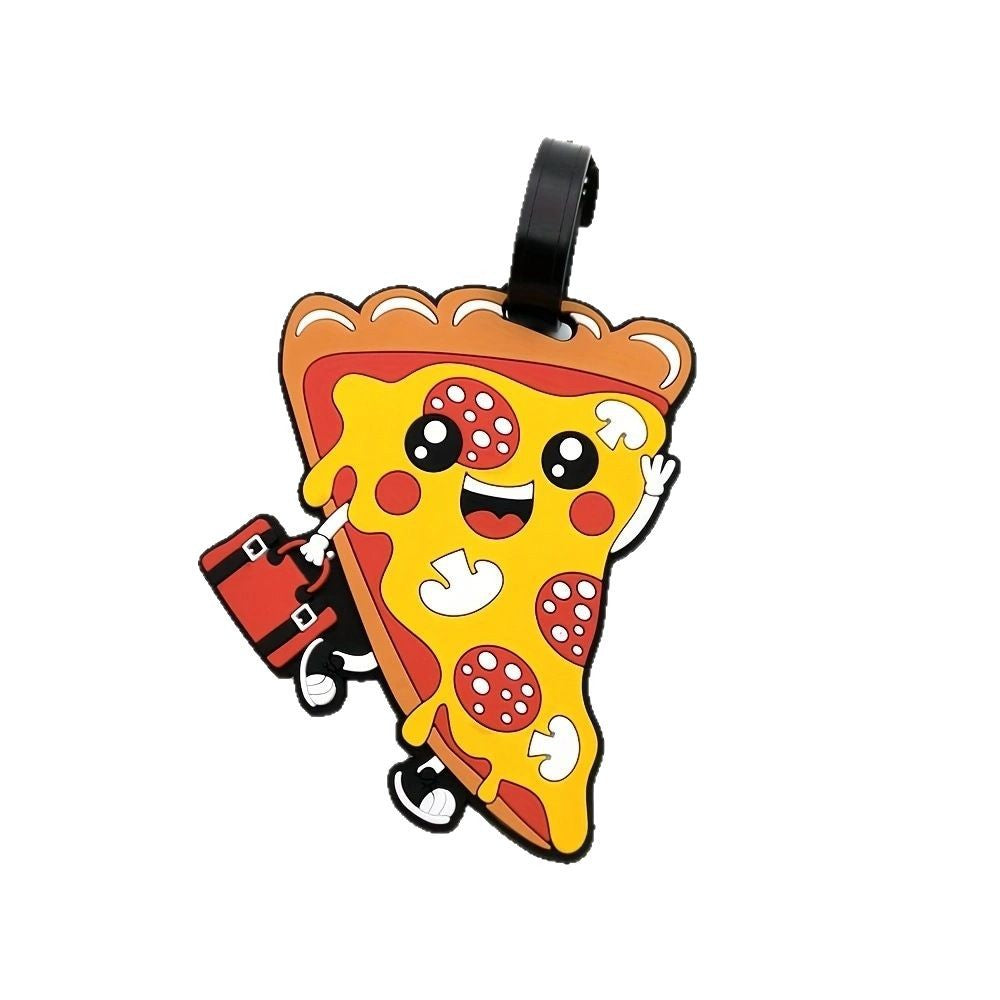 Playful Pizza Slice Luggage Tag Bowlift