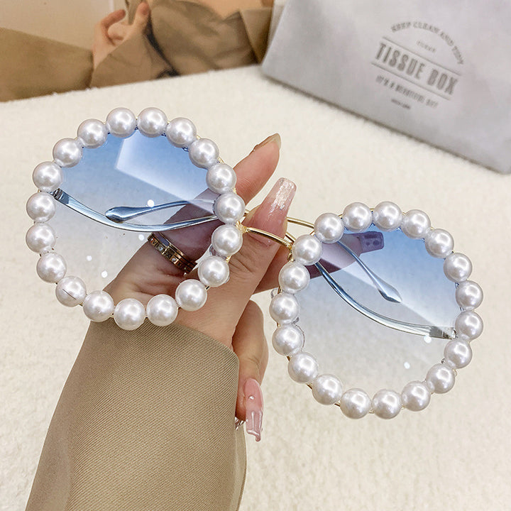 Women's designer sunglasses with pearl-embellished frame Bowlift