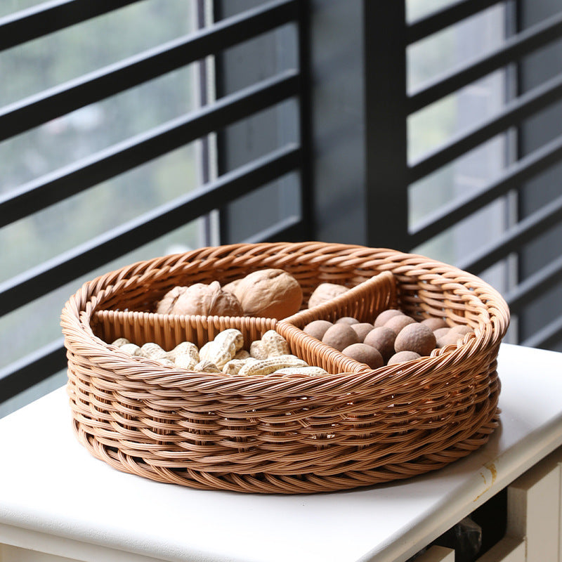 Multi-Compartment Woven Serving Tray Bowlift