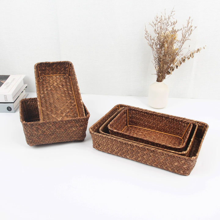 Woven Rectangular Storage Basket