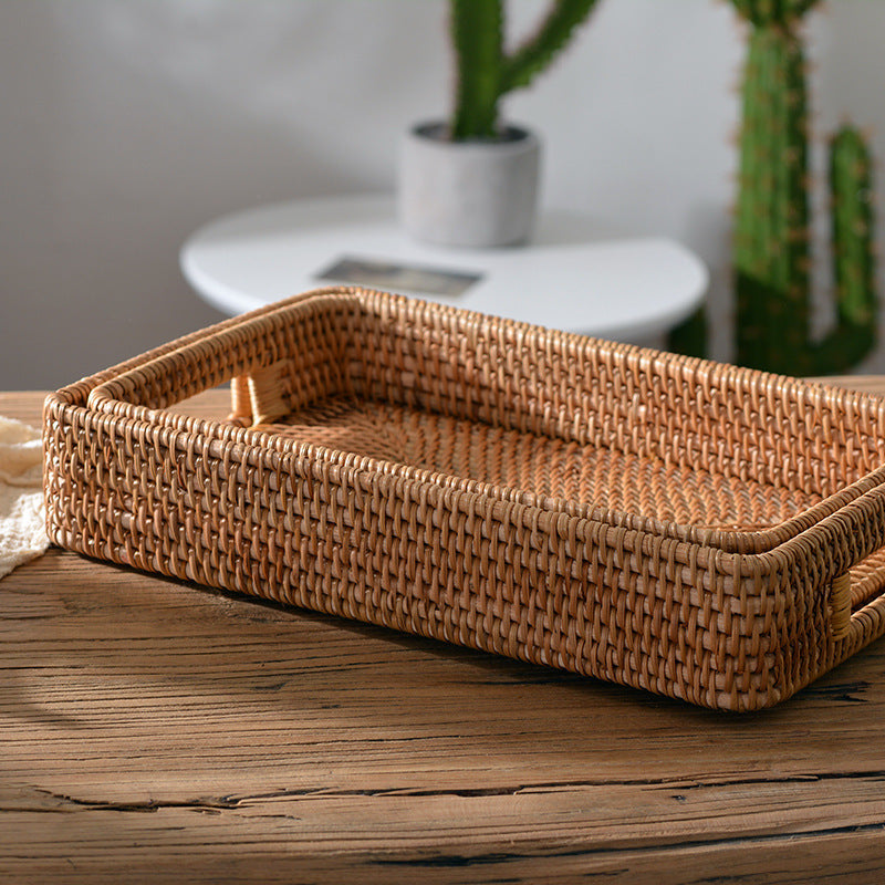 Ladies rectangular serving basket with practical handles Bowlift