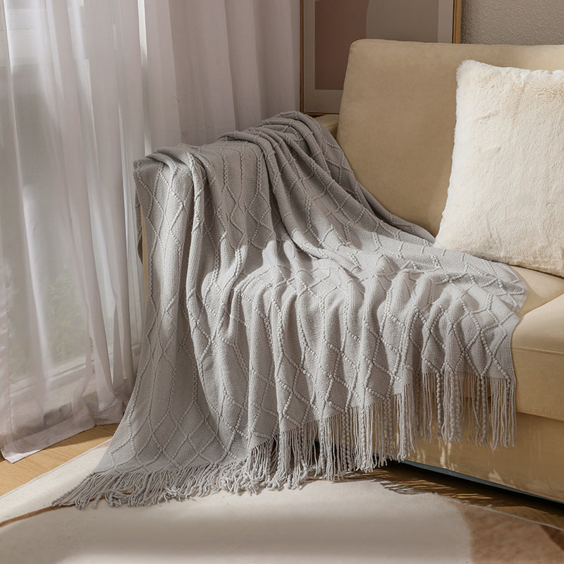 Ladies stylish throw blanket with textured design Bowlift