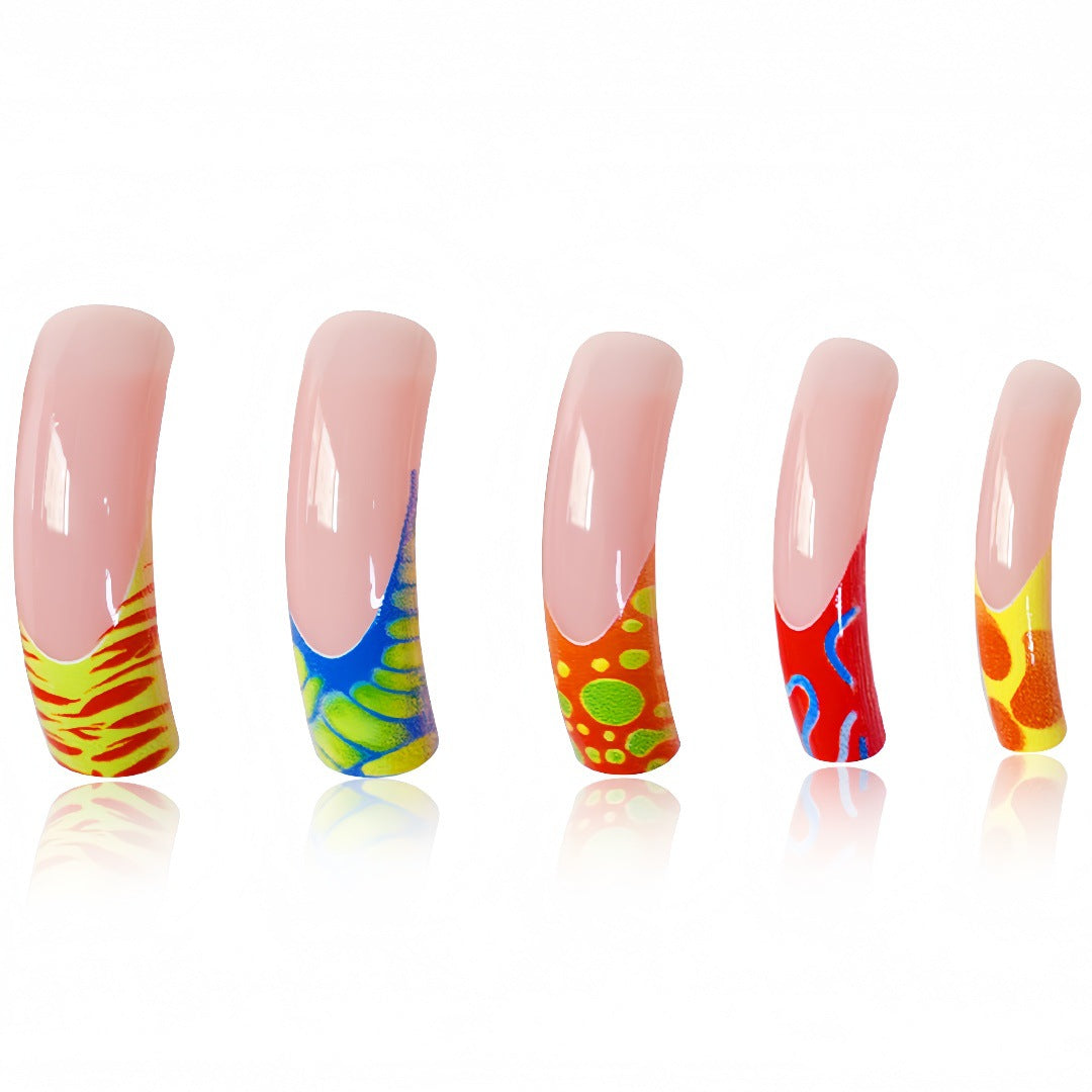 Artistic Abstract Design Press-On Nails Bowlift