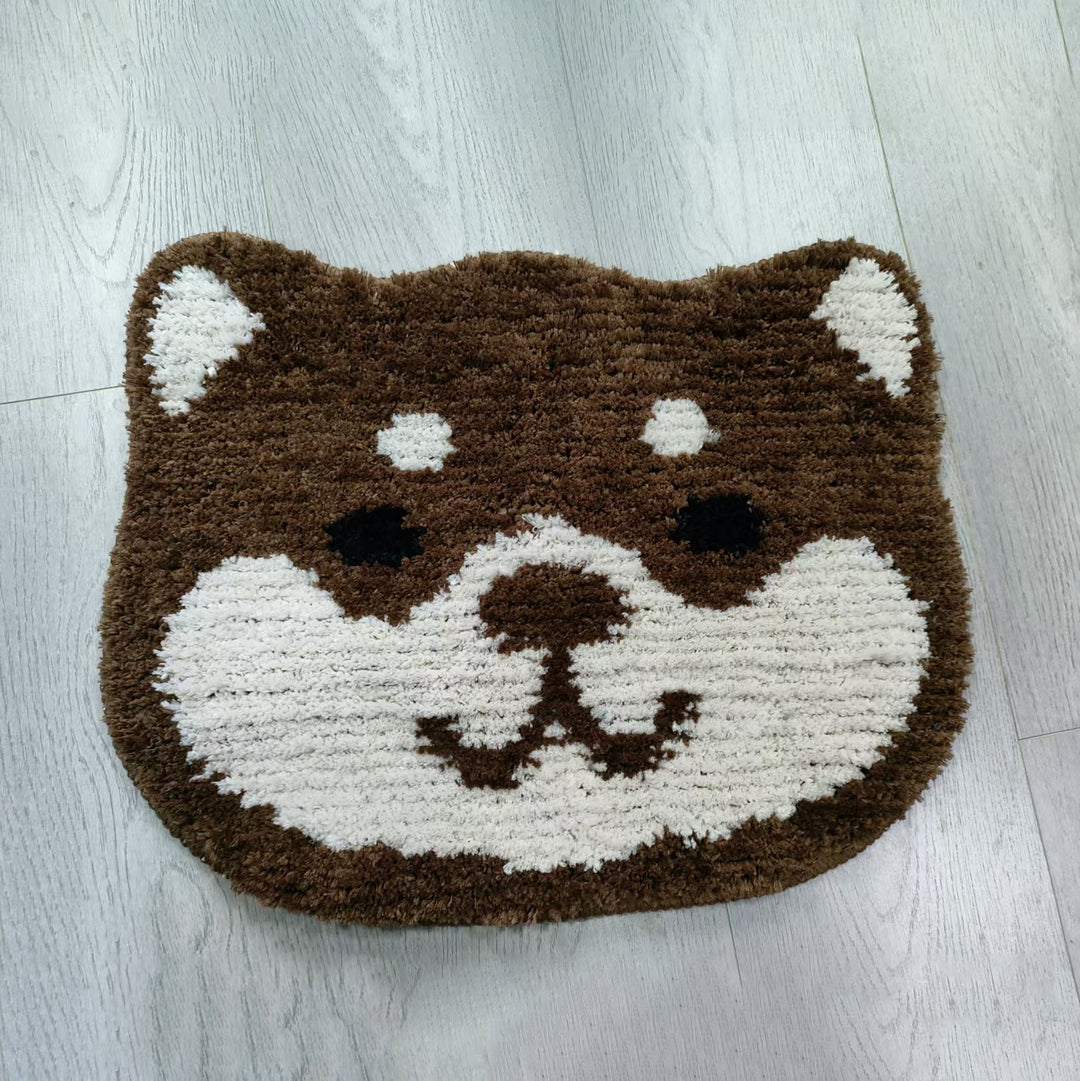 Cute Cat-Shaped Plush Bath Mat