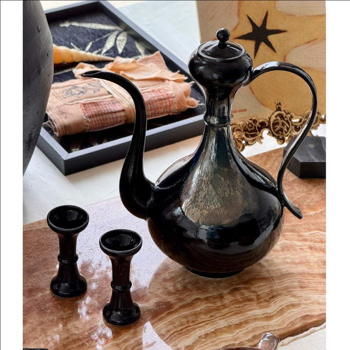 Ornate Decorative Teapot and Cup Set