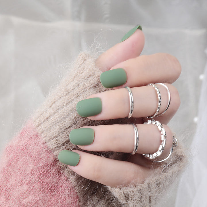 Matte Press-On Nail Set Bowlift
