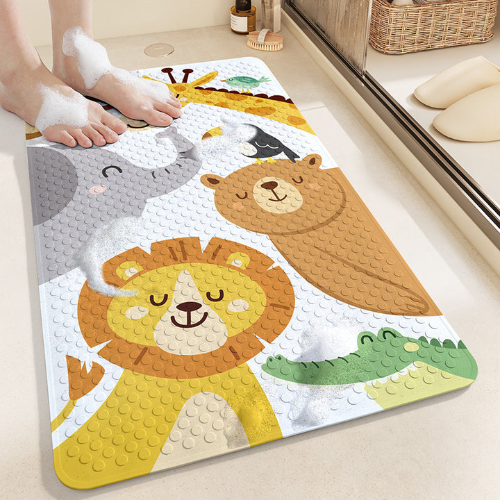 Cartoon-Themed Bath Mat Bowlift