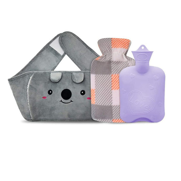 Cute Plush Hot Water Bottle Set Bowlift
