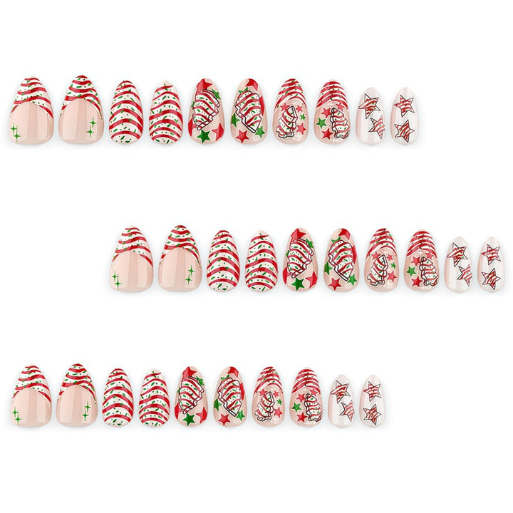 Festive artificial nails with Christmas motifs Bowlift
