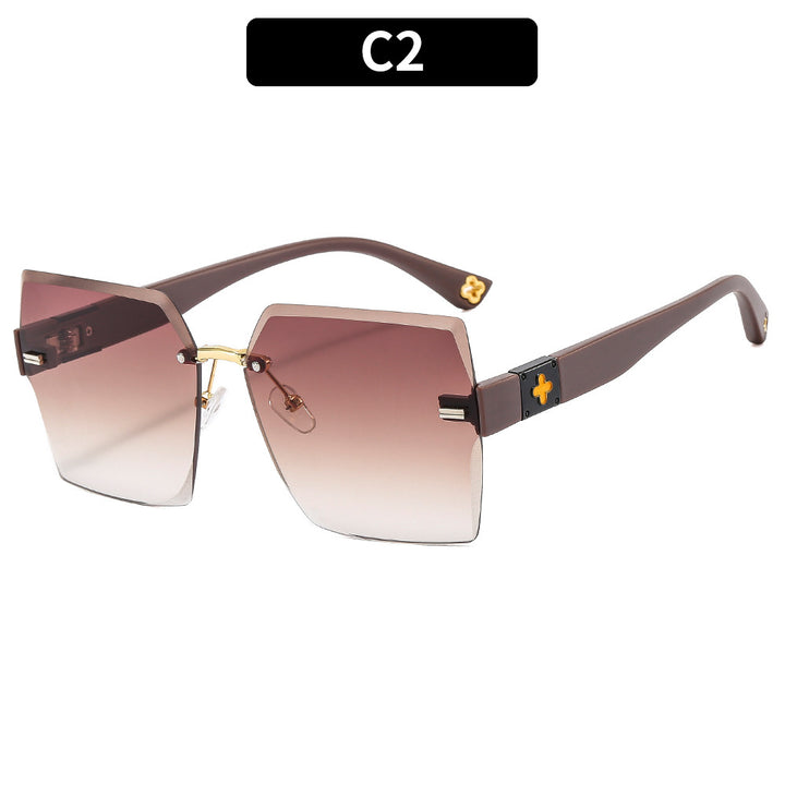 Oversized Hexagonal Frame Sunglasses