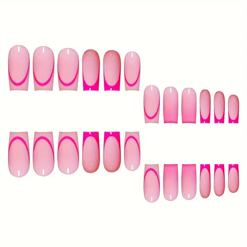 Stylish Acrylic Press-On Nail Set Bowlift