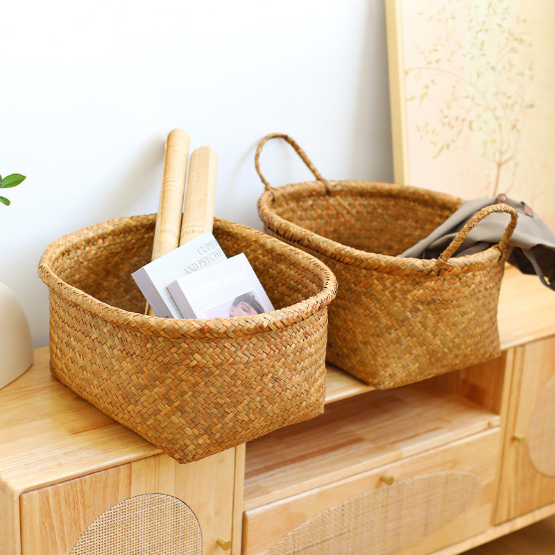 Eco-Friendly Round Woven Storage Basket Bowlift