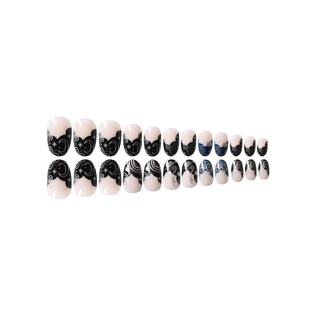 Artistic Floral Gel Press-On Nails Bowlift