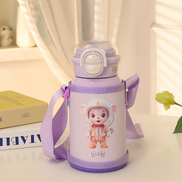 Ladies Insulated Water Bottle with Child-Friendly Design and Adjustable Carrying System Bowlift