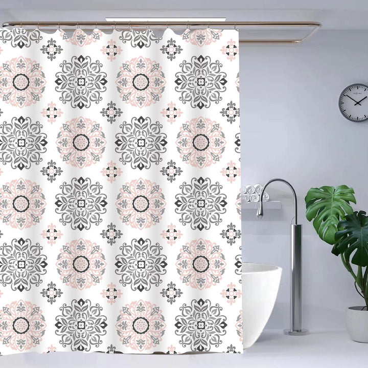Elegant Floral Shower Curtain Bowlift