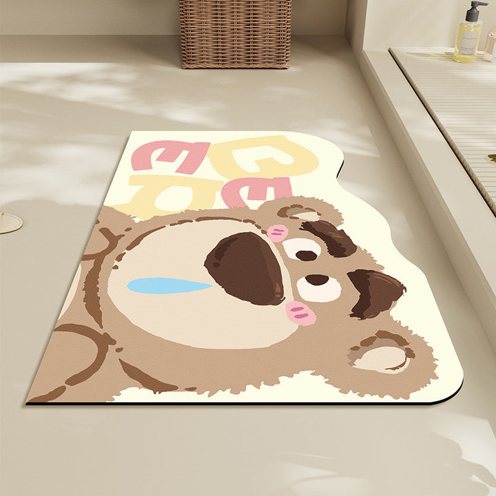 Playful Animal-Themed Bath Mat Bowlift