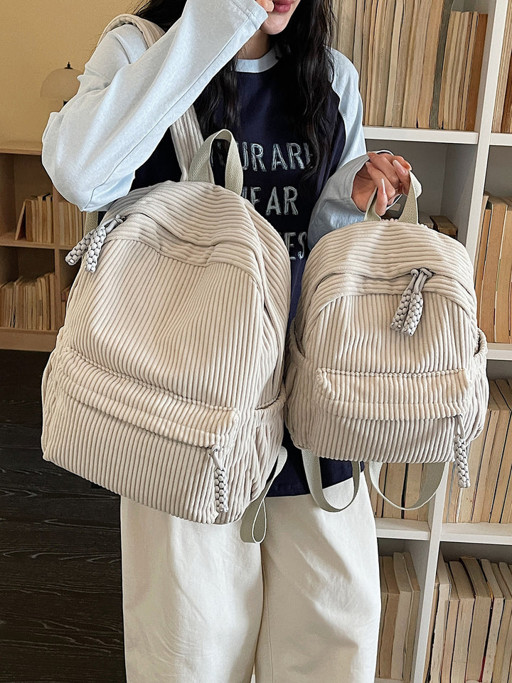 Corduroy Multi-Pocket Backpack Bowlift