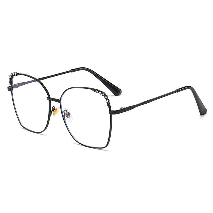 Elegant Square Sunglasses with Sparkling Accents Bowlift