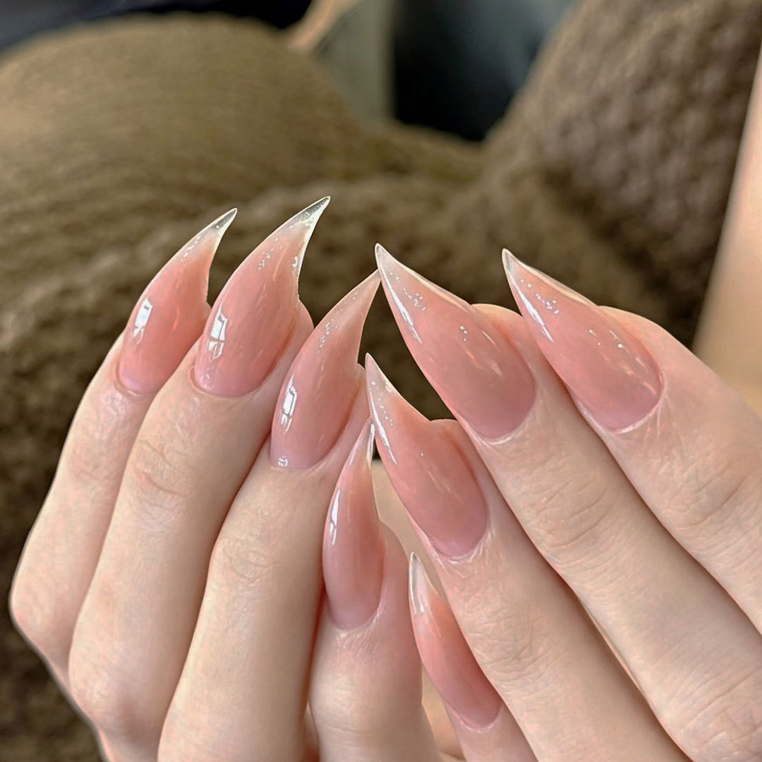 Stiletto Acrylic Nail Extensions Bowlift