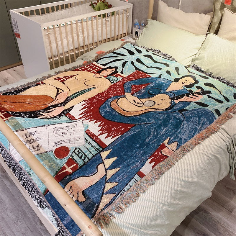 Artistic Patterned Throw Blanket