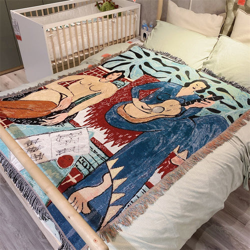 Artistic Patterned Throw Blanket