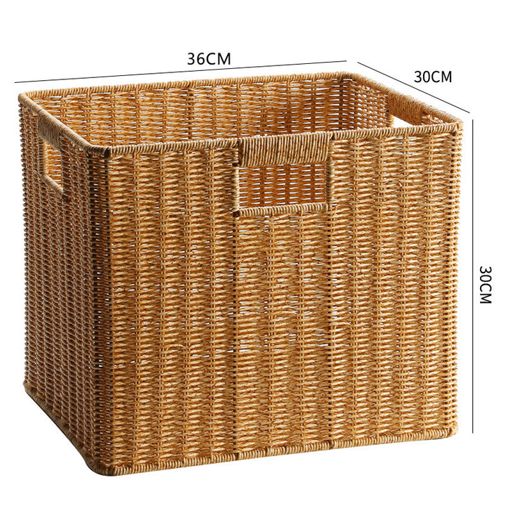 Handcrafted Rectangular Wicker Storage Bin Bowlift