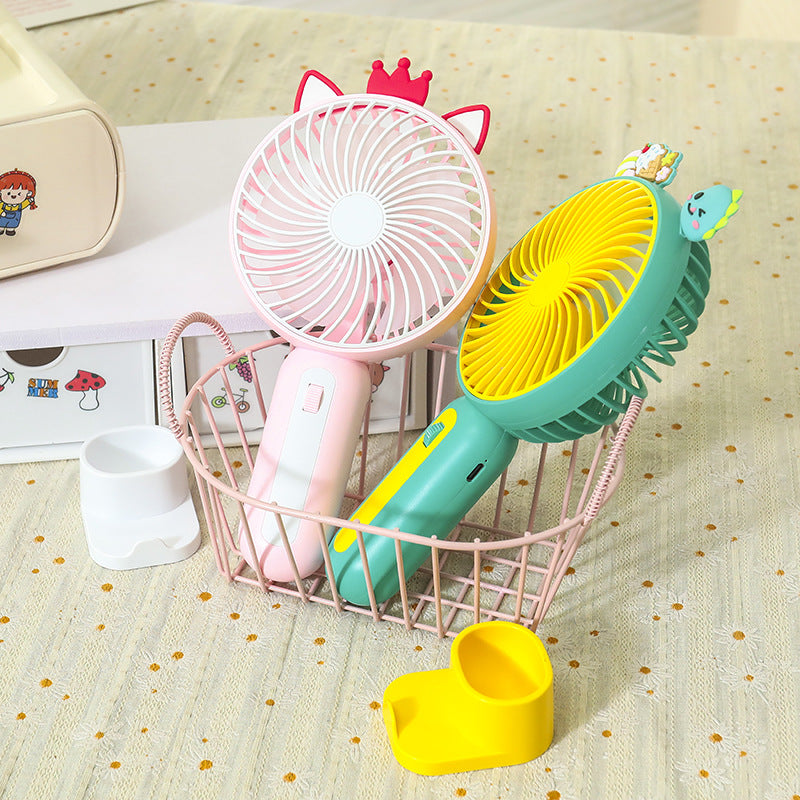 Women's Portable Hand Fan with Playful Animal Design Bowlift