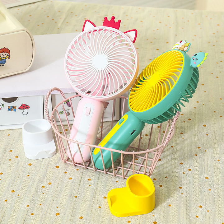 Women Portable Handheld Fan with Playful Animal Design Bowlift