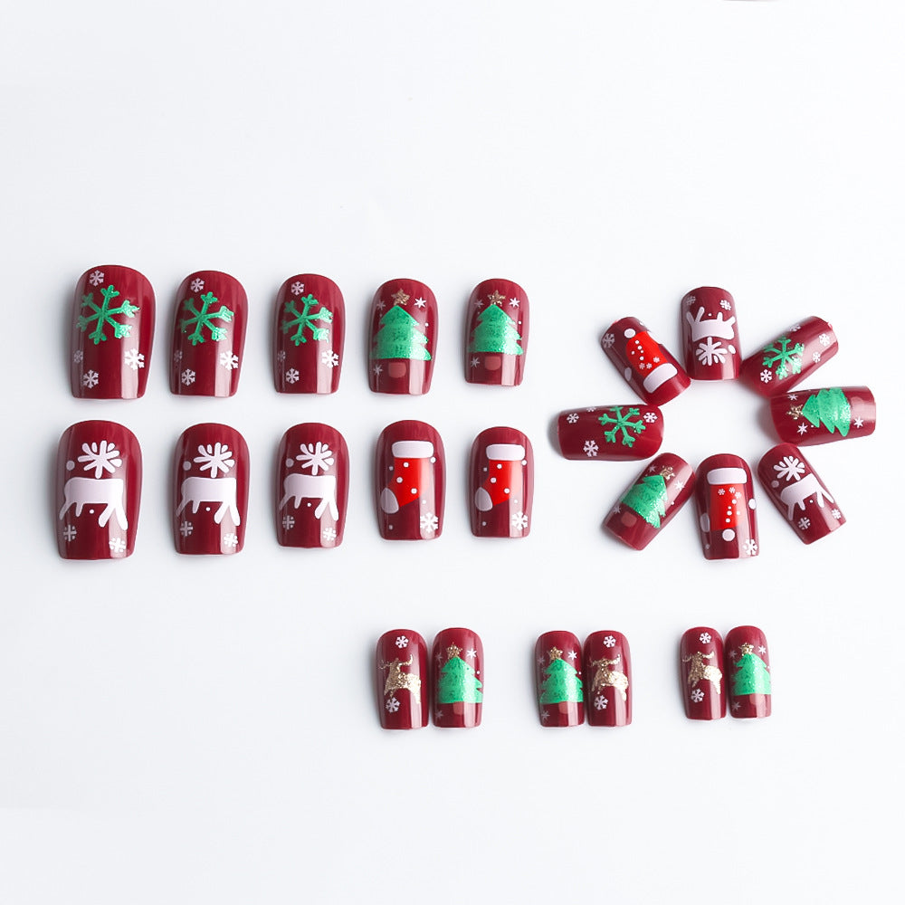 Festively Themed Press-On Nail Art Set Bowlift