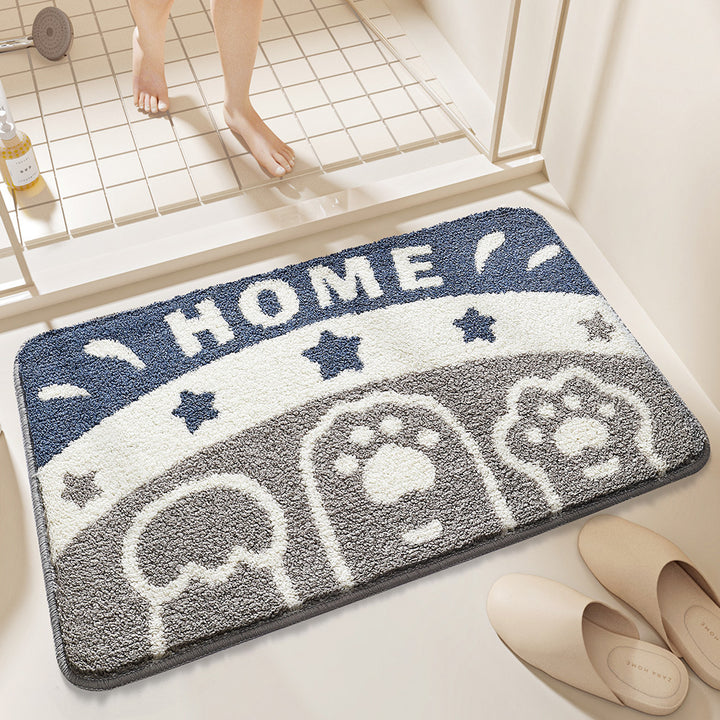 Plush Bunny-Themed Bath Mat Bowlift