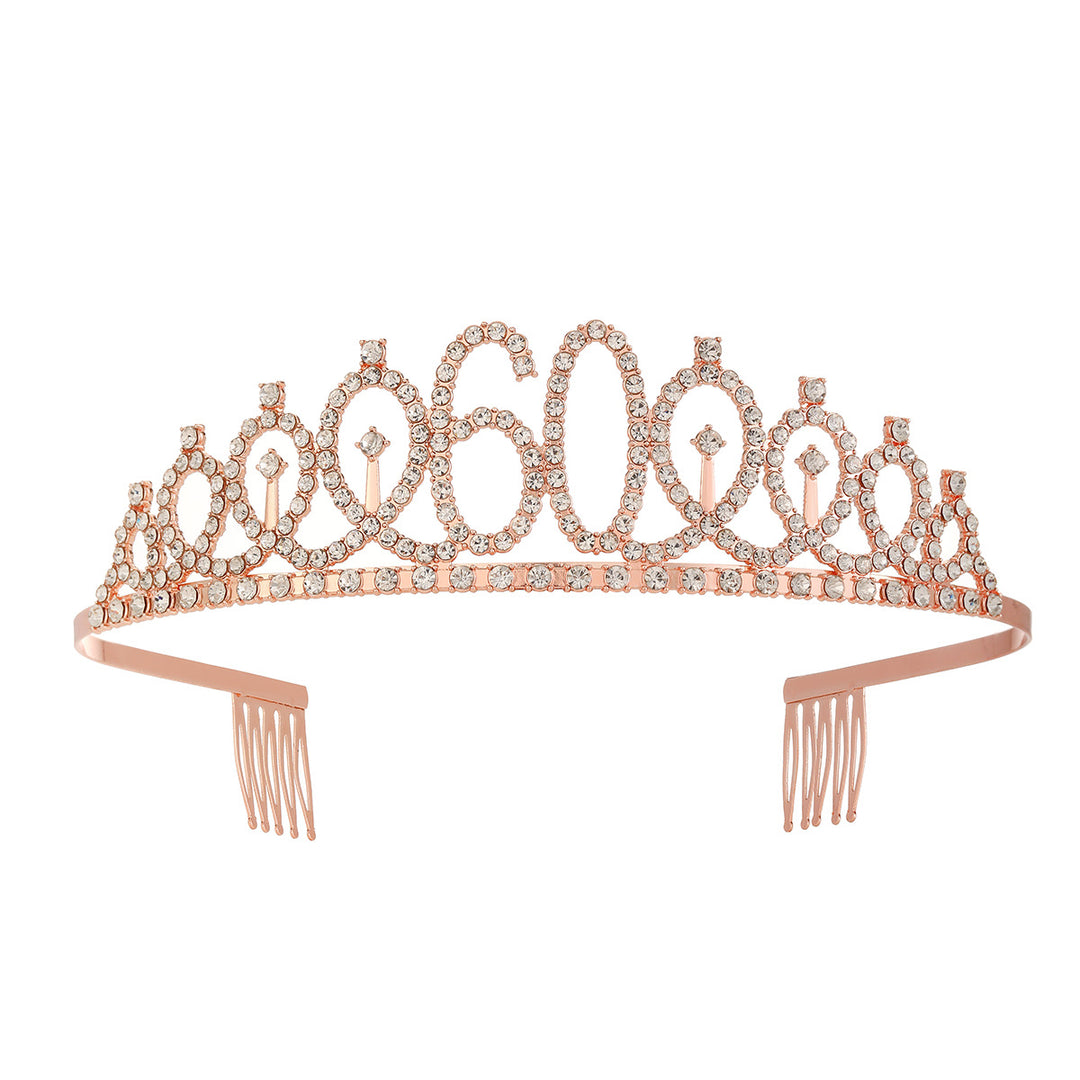 Women's Crystal-Embellished Tiara with Elegant Design Bowlift