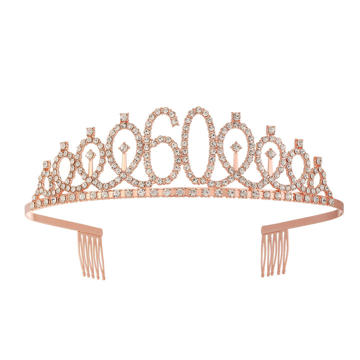 Women's Crystal-Embellished Tiara with Elegant Design Bowlift