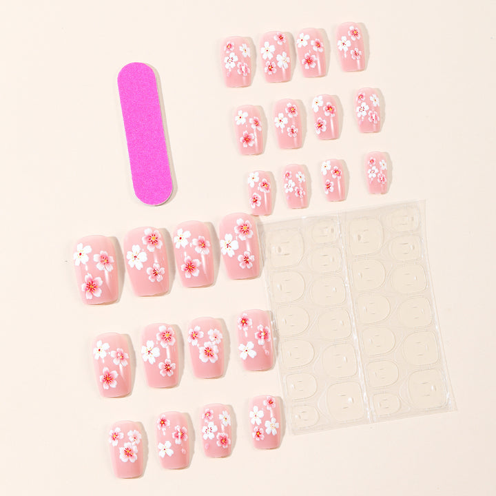 Floral Acrylic Nail Art Set Bowlift