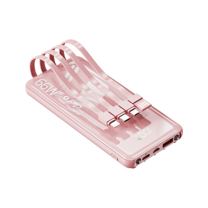 Portable power bank with integrated charging ports and high fast charging performance Bowlift