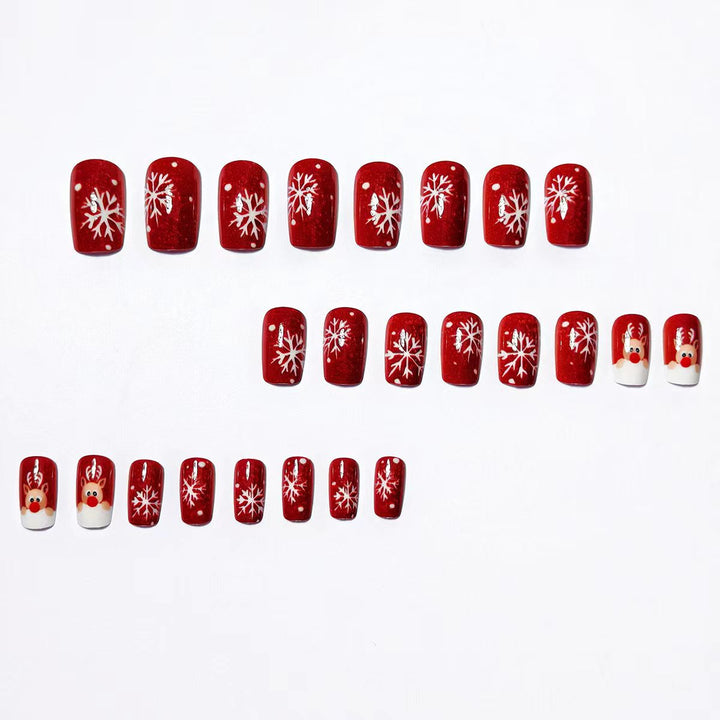 Festive 3D Reindeer Nail Art Bowlift