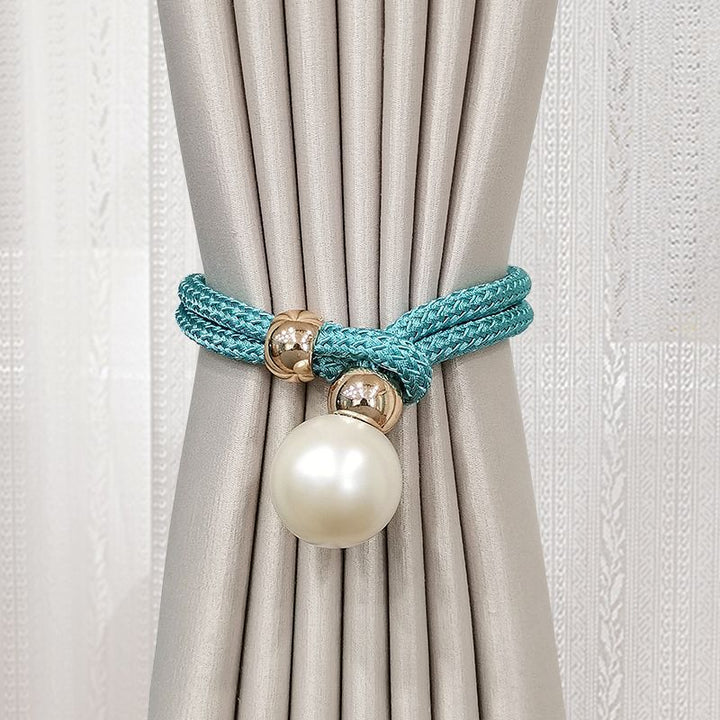 Elegant curtain tieback with decorative pearl Bowlift