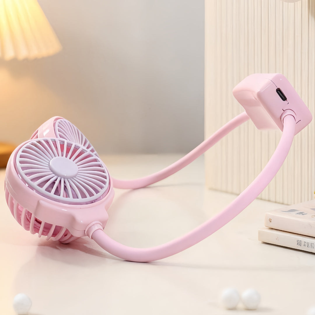 Women's Portable Dual Fan with Flexible Hose Design Bowlift