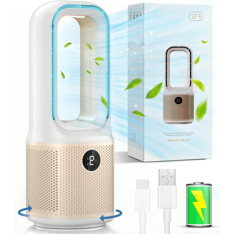 Unisex tower fan without rotor blades with intelligent timer Bowlift