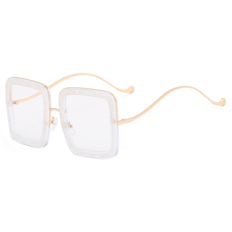 Women's glamorous sunglasses with sparkling crystal frame Bowlift
