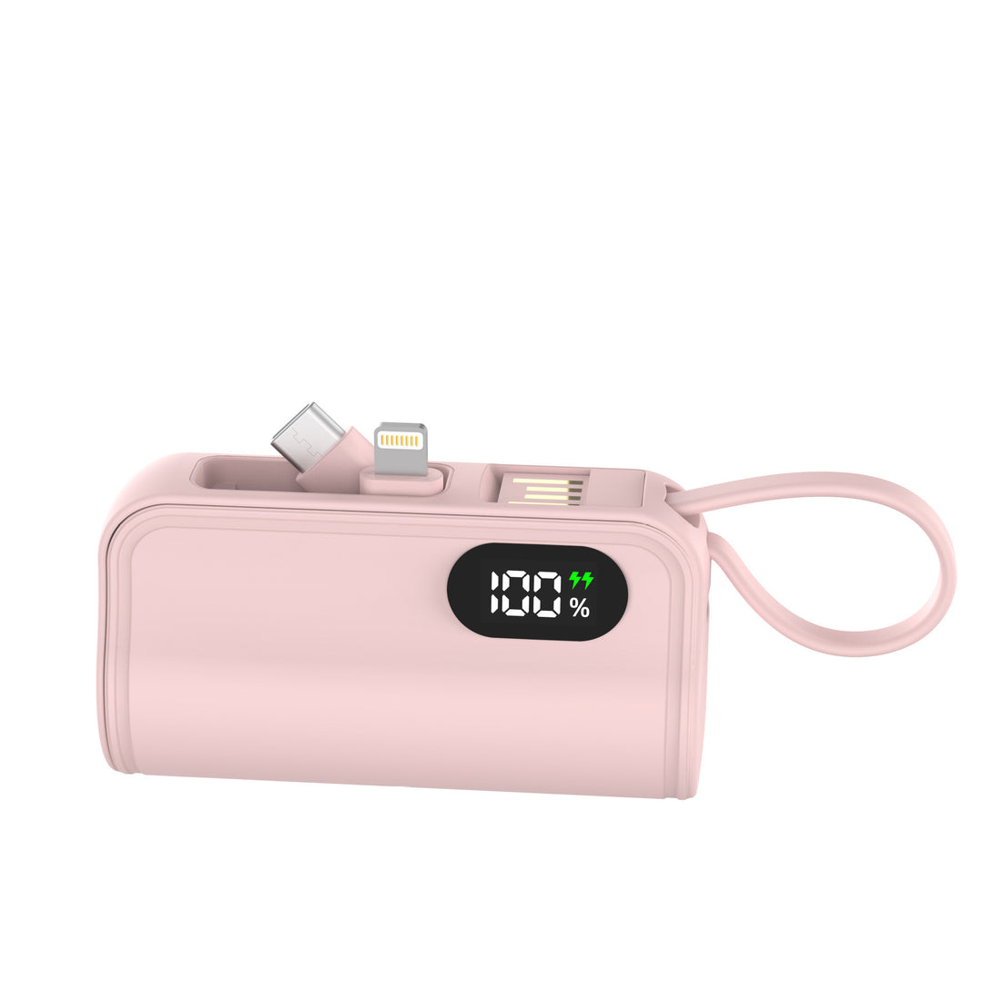 Portable power bank with multifunctional charging cable and digital display Bowlift