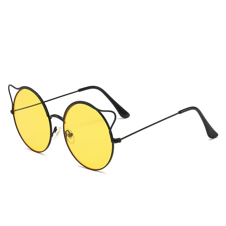 Fashionable Cat-Eye Sunglasses with Mirrored Lenses Bowlift