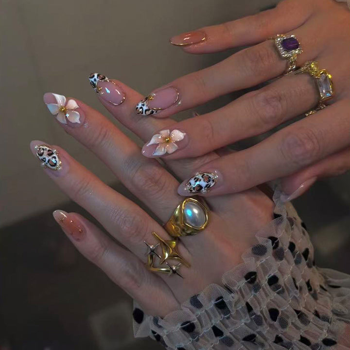 Artistic Floral and Animal Print Nail Art Extensions Bowlift