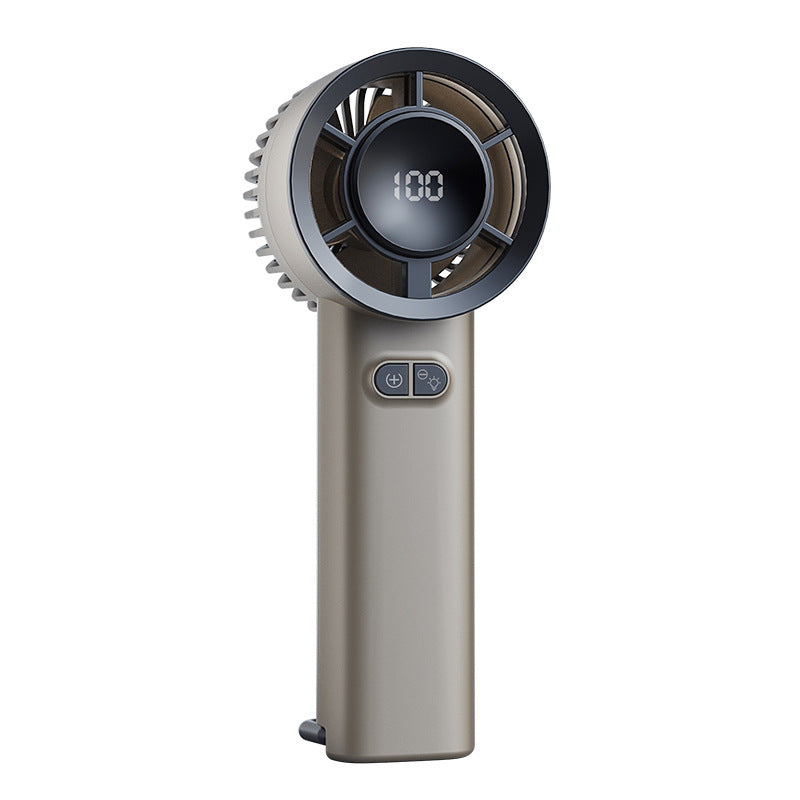 Women Portable Hand Fan with Digital Display Bowlift