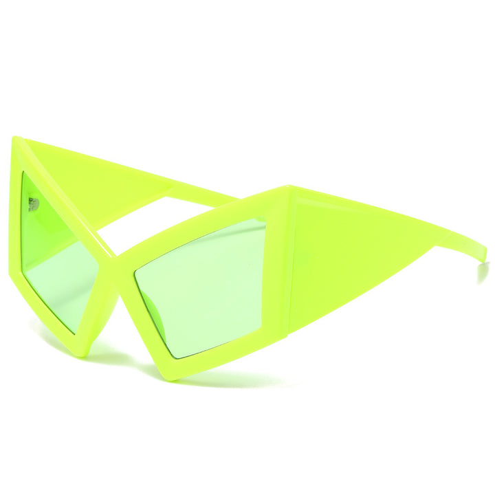 Futuristic Geometric Shield Sunglasses Bowlift