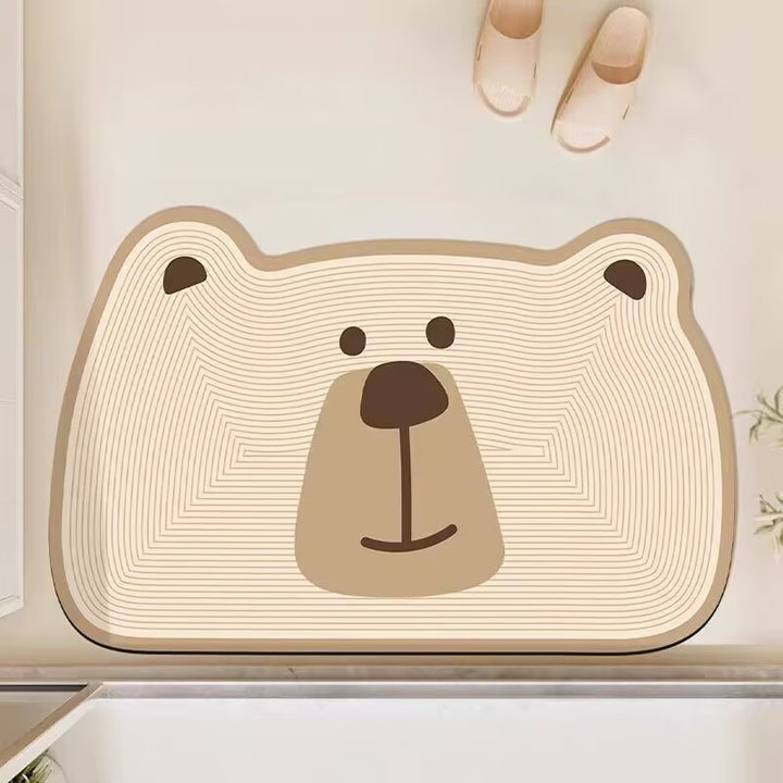 Bear-Shaped Soft Bath Mat