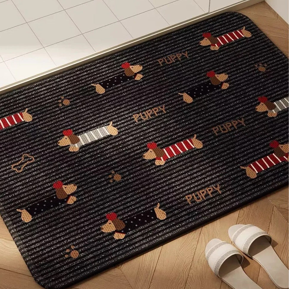 Playful Dog-Themed Bath Mat Bowlift